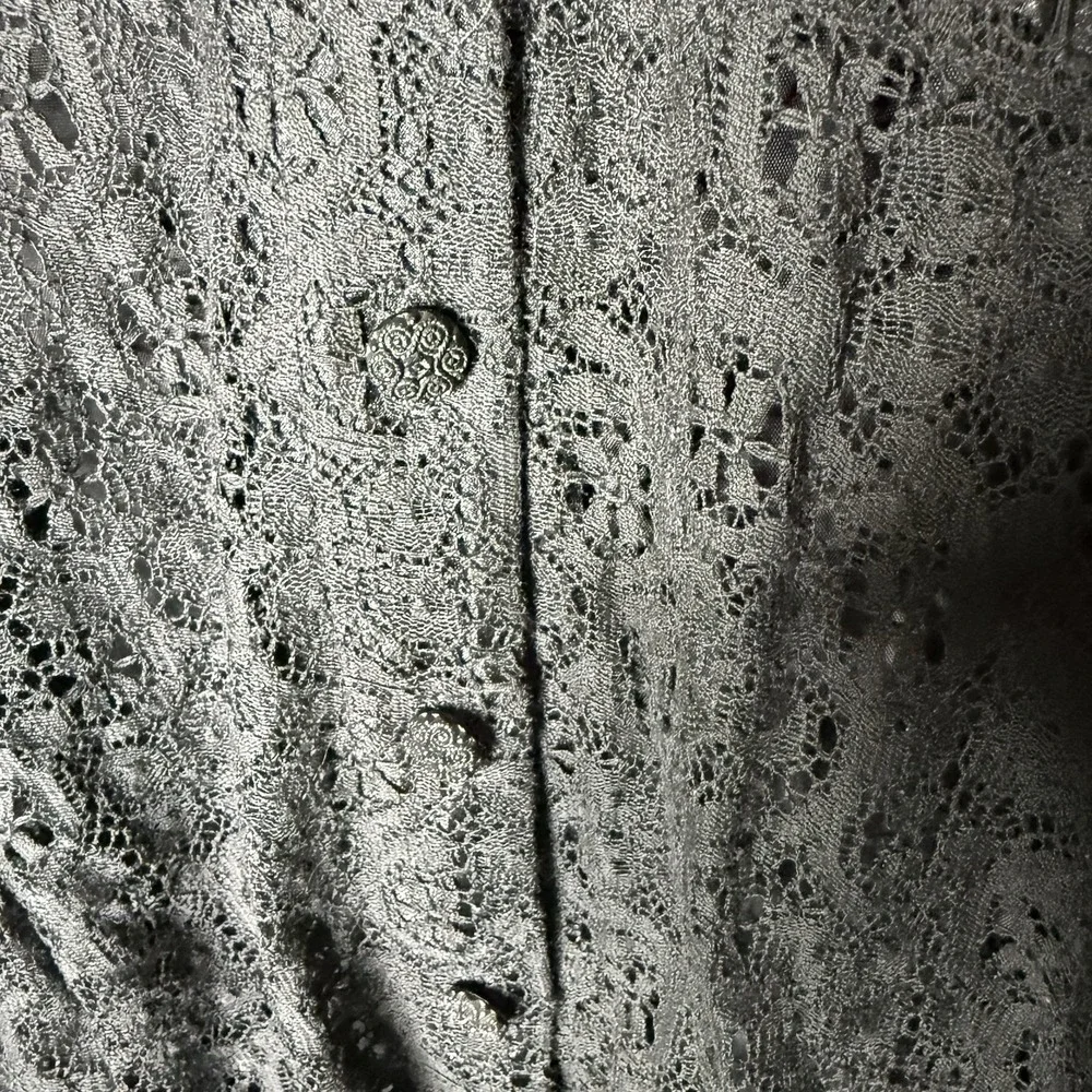 New Vintage‎ Karin Steven's Black Lace Whimsigoth Classic Midi Dress Dark Fairy